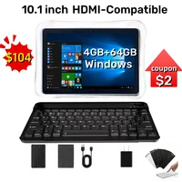 10.1 INCH 64 Bit System F1 4GB DDR+64GB ROM  Windows 10 Tablet PC  IPS HDMI-Compatible Dual Camera 8000 Mah Battery 1