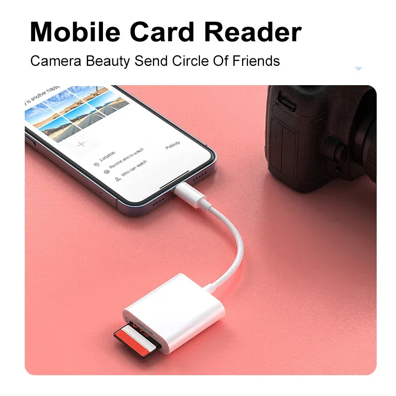 Type C To SD TF Card Reader 2 IN 1 Adapter for Phone Macbook Huawei Samsung