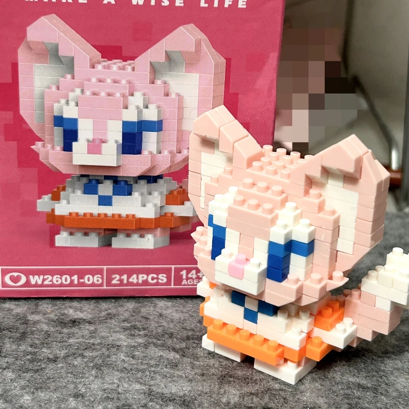 Disney 108 style Stitch LinaBell StellaLou Building Blocks Princess Cartoon Figrues Bricks Children's Assembly Toys Model Gift 2