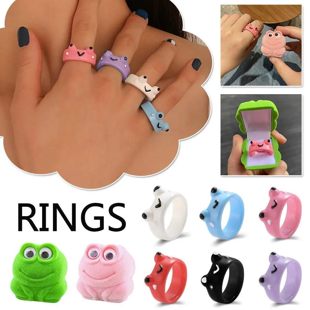 Niedliche grüne Samt Frosch Ringe Box Schmuck Vitrine Halter Boxen Hochzeit Schmuck Veranstalter Verlobung Frosch für Frauen – Detail 13