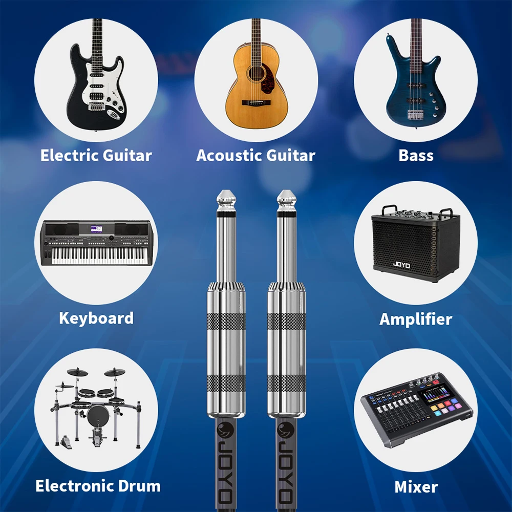 CM-04 Guitar Cable High Pure Copper Conductor Soft Flexibale PVC Jacket Straight