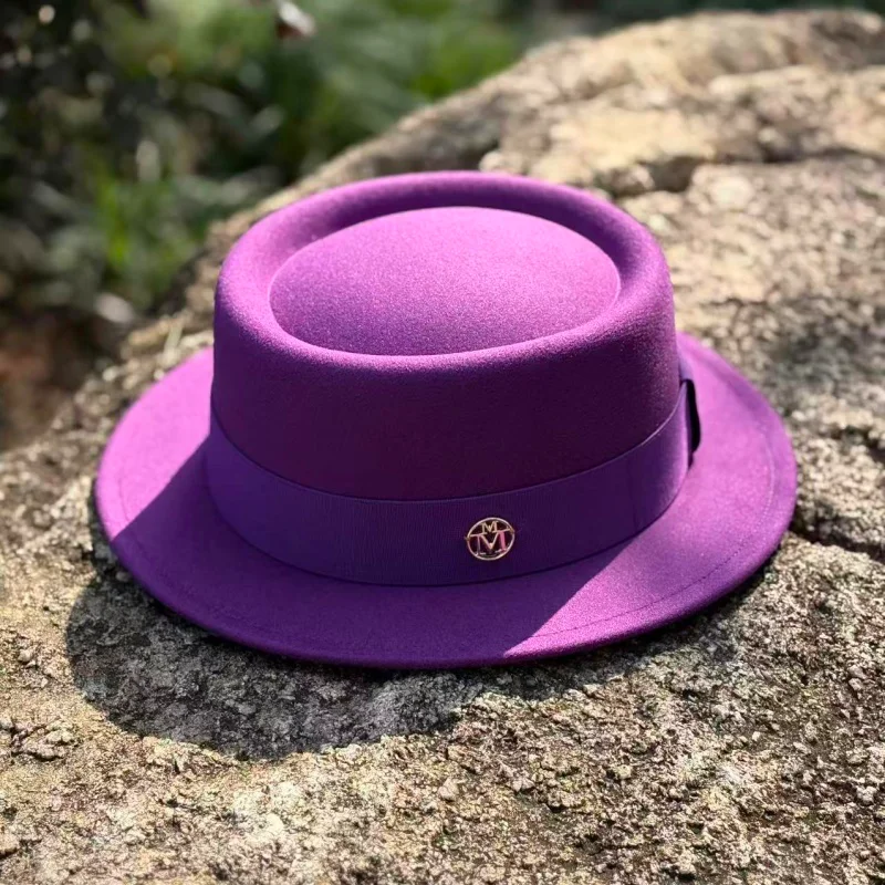 2026 Fedora Hut im britischen Stil, 4,5 cm breite Krempe, Herrenmode Herbst/Winter Pork Pie Hut, Hochzeitshut, Jazz Hut, Gorras para hombres – Detail 11