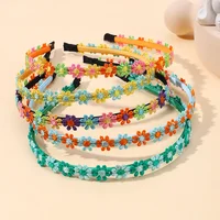 Ins Daisy Colorful Hair Hoop Girl Delicate Broken Bangs HairBand Children Daily Party Dress Up Hair Accessories Gift 2