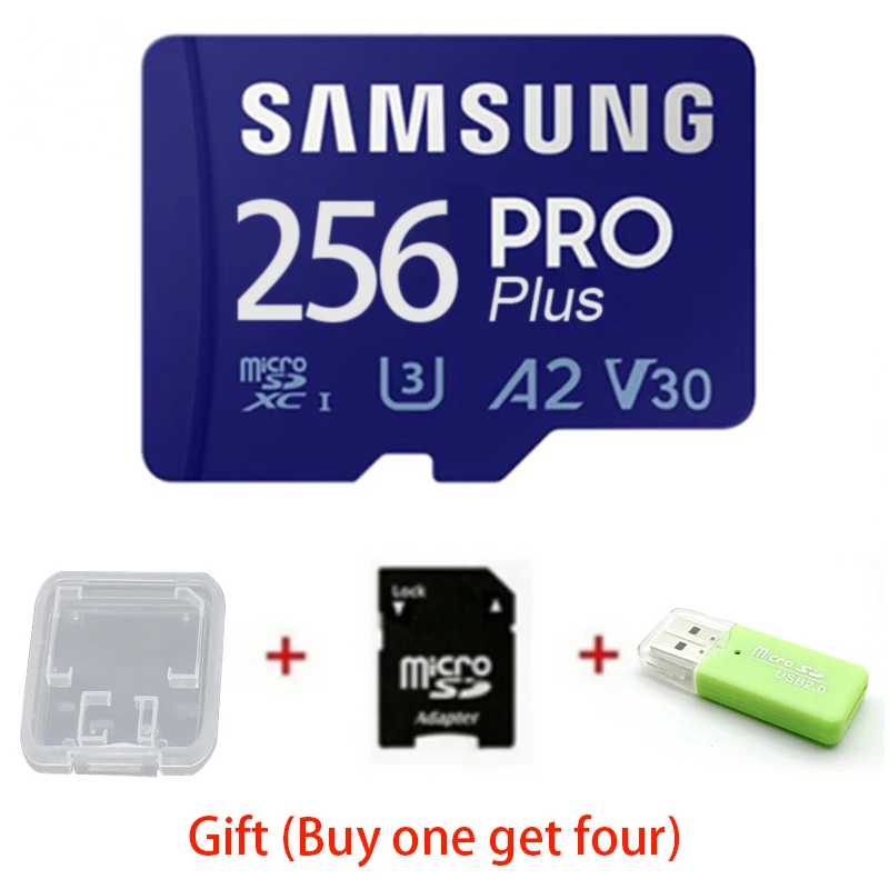 Samsung Pro Plus Memory Card U1 A1 V10 EVO 128GB U3 V30 A2 High Speed Class 10 256GB 512GB TF Card UHS-I 64GB PLUS Micro SD Card car battery charger price Code Readers & Scanning Tools