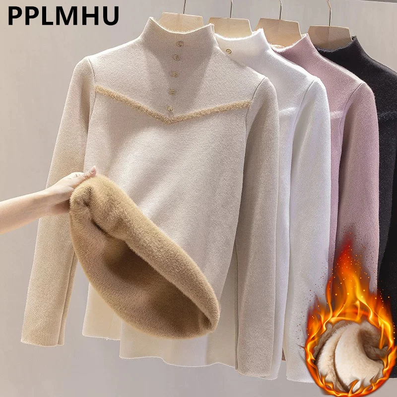 Pull Doublé En Polaire Pour Femme - Haut Chaud En Peluche Pour Femme