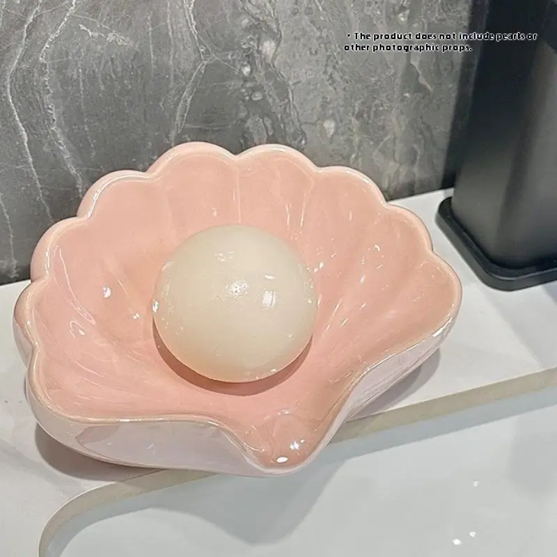 �� ♥ ♥ Muschel-Seifenkiste, Badezimmer-Seifenentwässerungsbox, luxuriöser Seifenhalter, Badezimmer-Accessoires – Detail 2