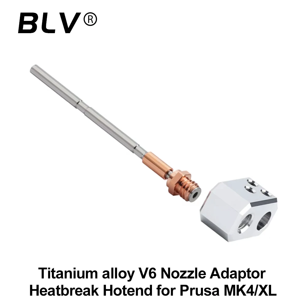 Produktbild von Bimetall-Heatbreak-Adapter – Kupfer + Titan TC4, Kompatibel Mit Prusa MK4 & XL Nextruder – Für V6-Düsen