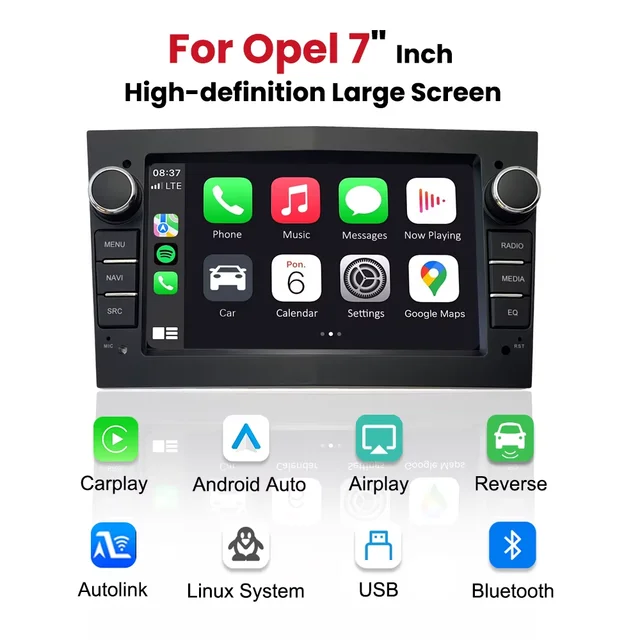 Linux Car Stereo For Opel Astra Antara Vectra Corsa Multimedia Player GPS Wireless Carplay Android Auto Bluetooth DSP Car Audio 2