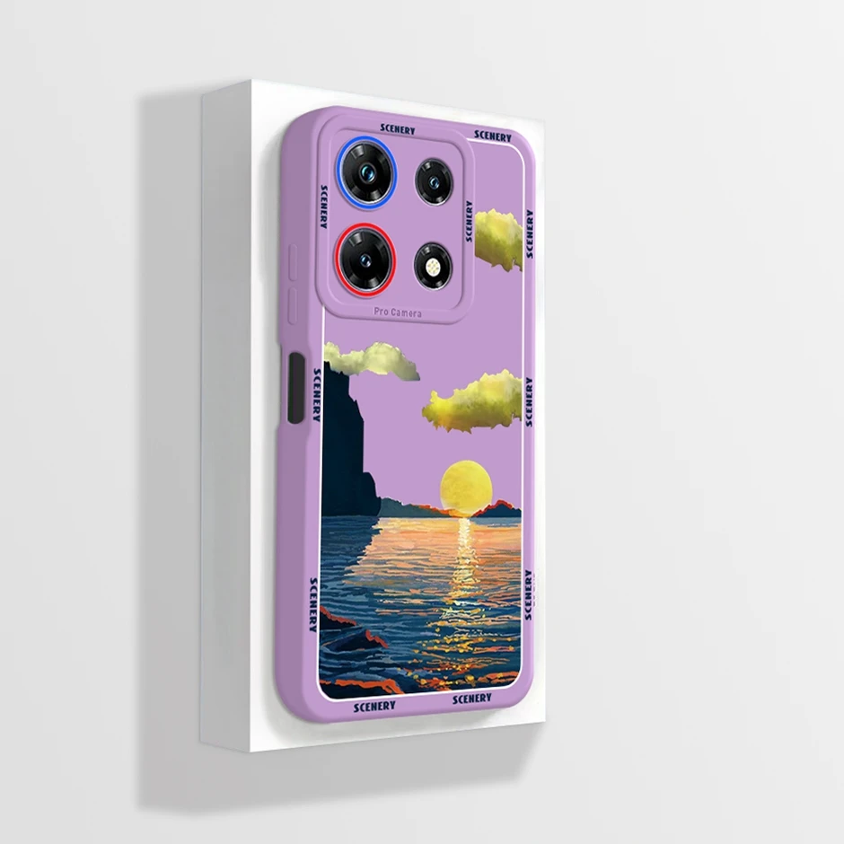 Cartoon Soft Silicone Straight Edge Phone Cover