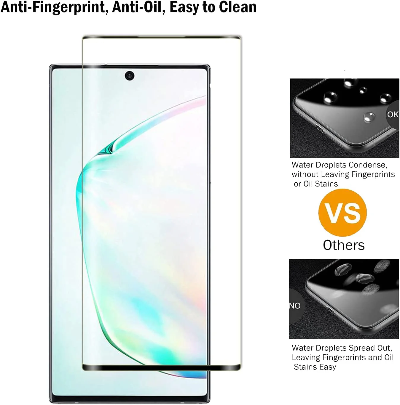 3D Curved Tempered Glass HD Screen Protector - 2/4 Pack