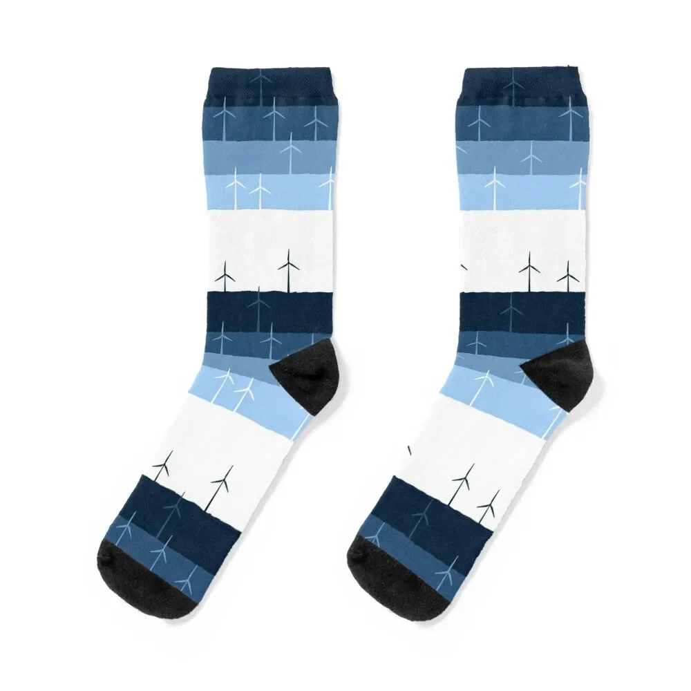 

Windfarm - blue Socks Wholesale hiphop Ladies Socks Men's