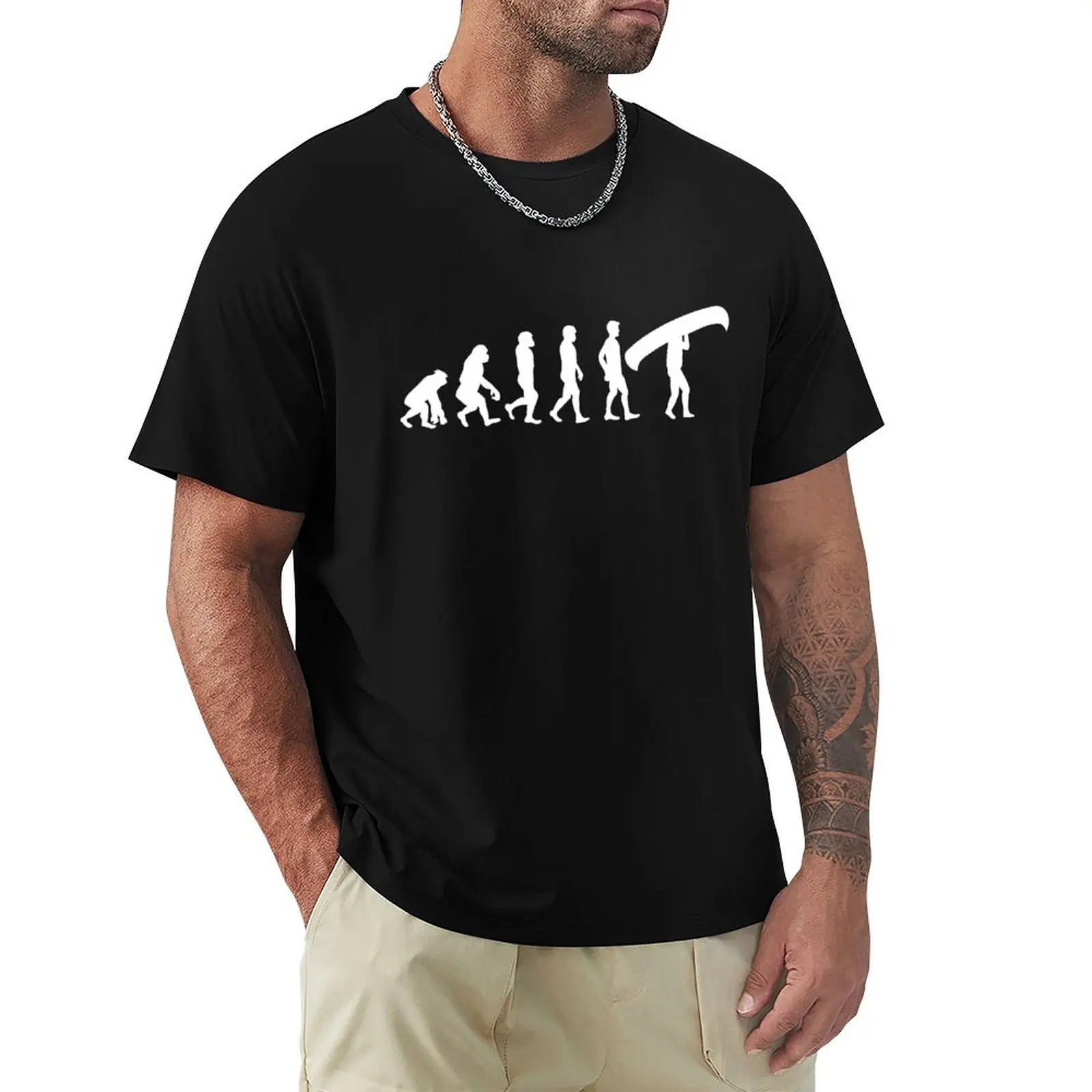 

Canoeists Canoeing Canoeing Canoe Evolution T-Shirt aesthetic clothes heavyweights plain white t shirts men
