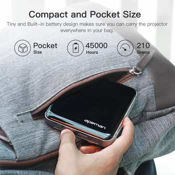 apeman M4 Mini Pocket DLP Projector 1080P 2