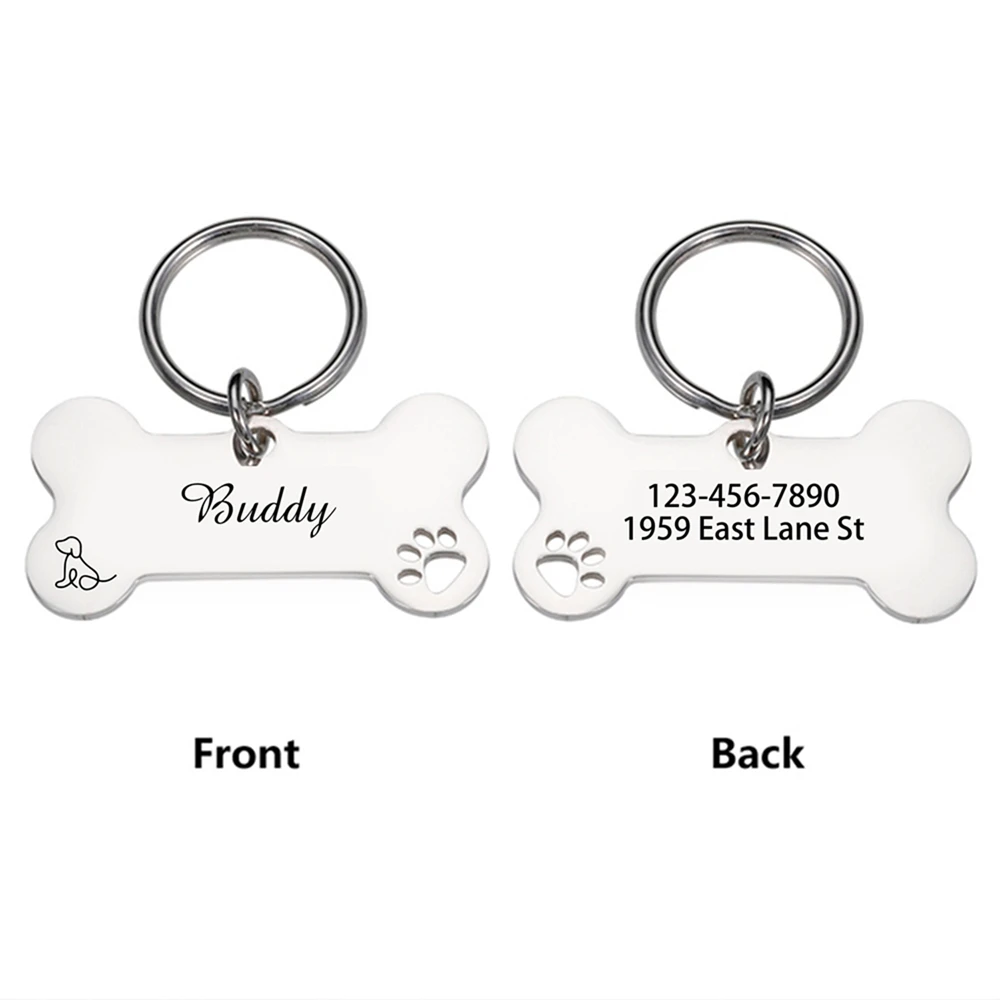 Dog Sign 1 pc Custom Name and text Personalized Dog Tags ID Collars With Name