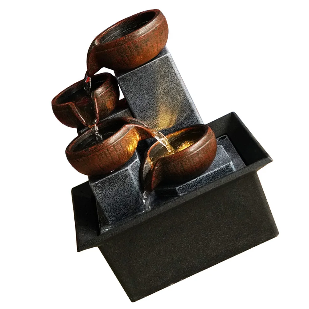 

Desktop Ornaments Running Water Adornment Office Tabletop Fountain Home Decor Waterfall
