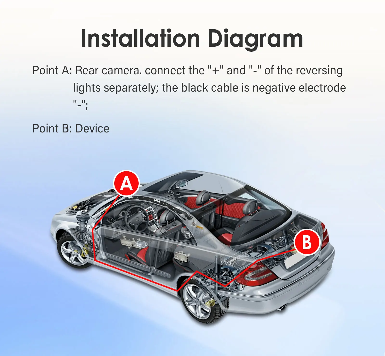 For Hizpo Car Accessory 140° 720P AHD Dynamic Trajectory Rear View Camera Parking Assistance Auto Waterproof Adjustable Bracket