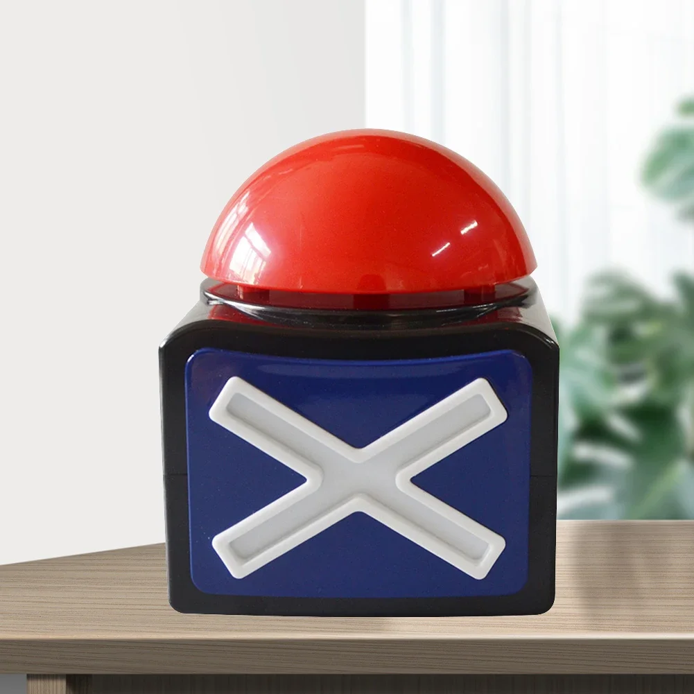Red Buzzer Alarm Button Box with Sound and Light Trivia Quiz Got Talent Buzzer Response Buzzers for Contest/Game Show/ Party