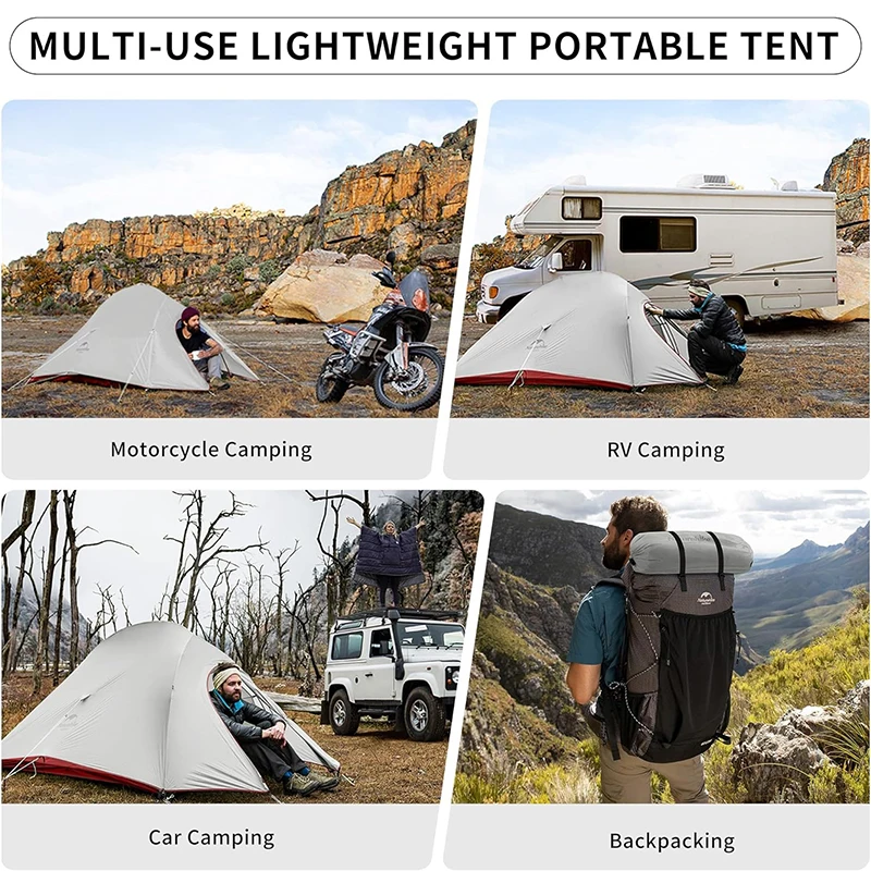 Naturehike Cloud Up Camping Tent Hiking Outdoor Family Beach Shade Waterproof Camping Portable 1 2 3 person Backpacking Tent camping tent