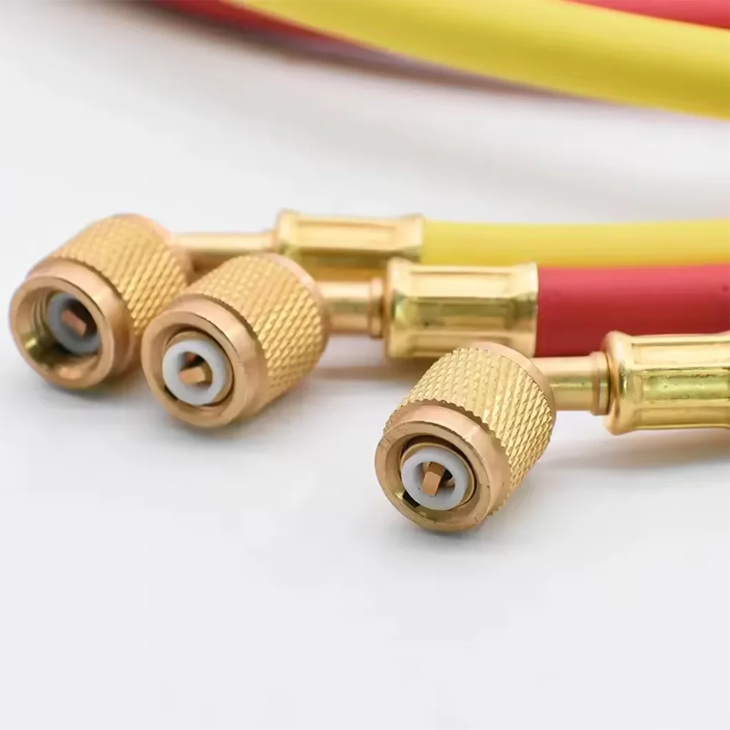 3000psi A/C Charging Hose Tube Kit Hose Low Loss Fittings for R134A R12 R22 Refr