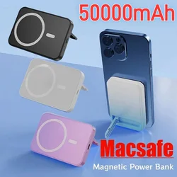 50000mAh Power Bank Wireless Charging Magnetic Super Fast Charging External Battery Thin And Portable With Bracket Free Shipping