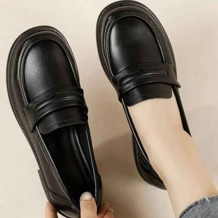 Women's Casual Loafers Slip On Leather Shoes Lightweight Walking Shoes Moccasins Classic Penny Loafer Flats Boat Shoes