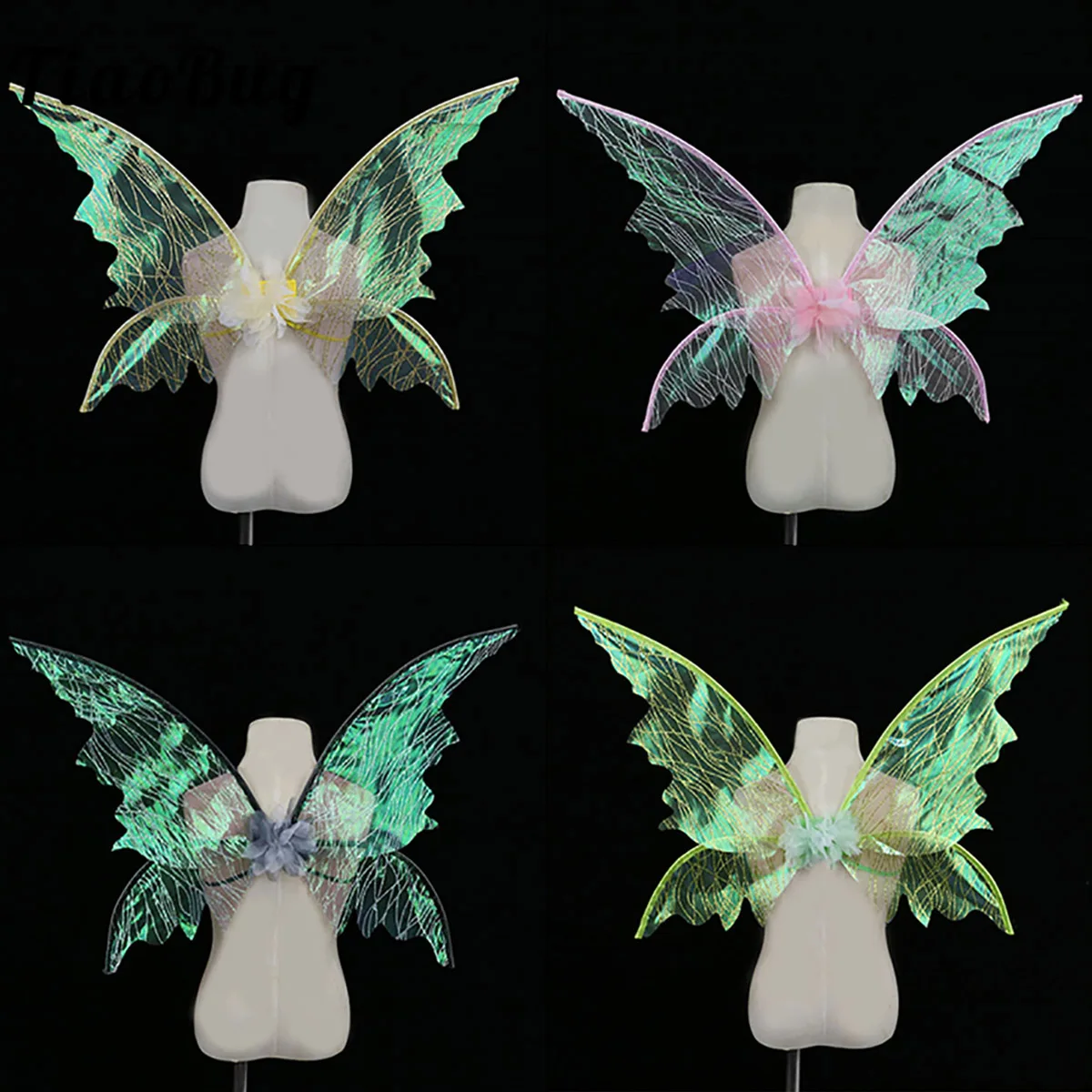 

Fairy Wings Angel Cosplay Accessories for Kids, Halloween Party, Dress Up Festival, Rave Performance Props, Girls