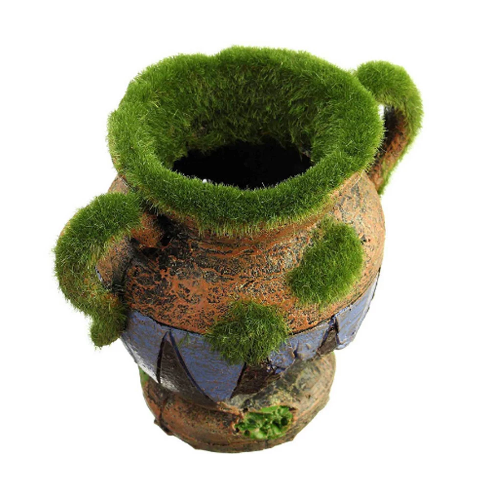 Resin Moss Vase Aquarium Decoration for Fish Shrimp Tank