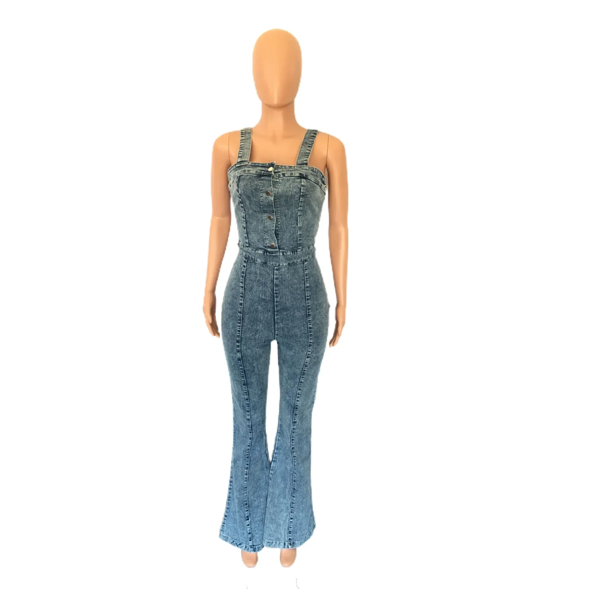 Salopette En Jean Pour Femme - Coupe Large, Bretelles Amples, Style Décontracté, Pour Printemps Et Automne
