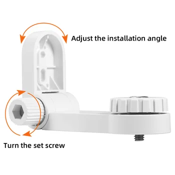 Modulo supporto per montaggio a parete per telecamera IP CCTV da 180 gradi Mini staffa di montaggio per interni/esterni Supporto CCTV per montaggio in plastica per telecamera