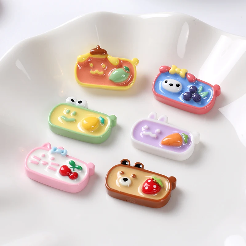 

20pcs Resin Meal Toys Candy Color Cartoon Charms Patch for Jewelry Making Earrings DIY Crafts Accessories