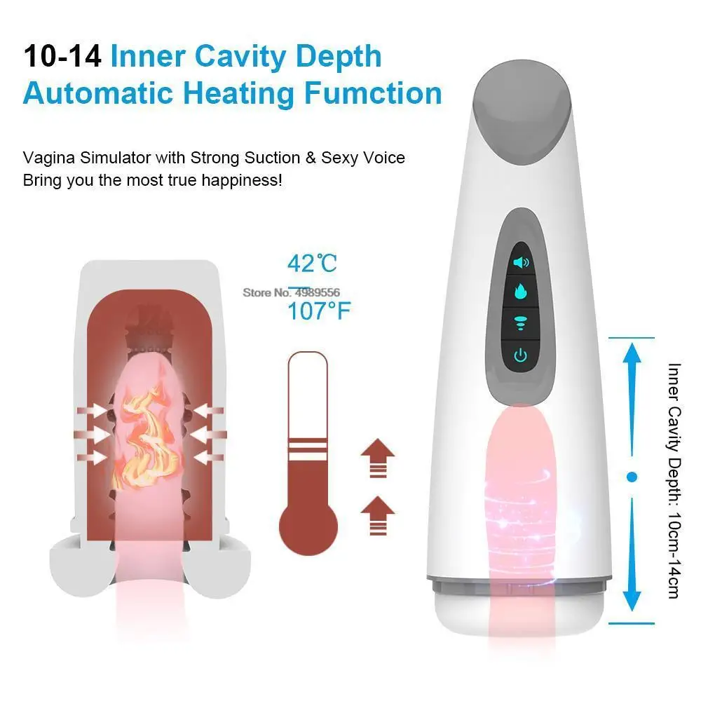 Omatic Männlicher Saugvibrator für Männer Pussy Kontraktion Vakuum Heizung Saugnapf Oral Sex Cup T_voghion.com