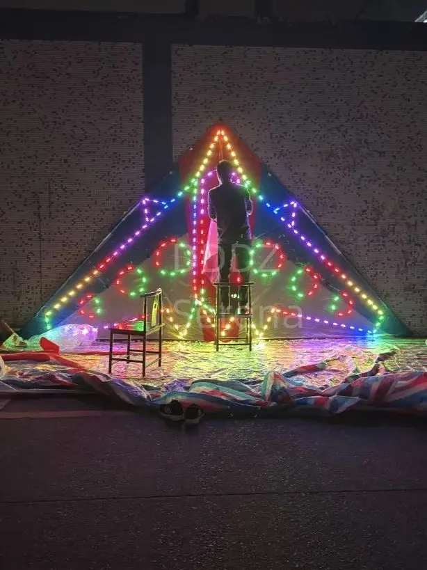 DDDZ 6 square Big Triangle night LED airplane ripstop nylon delta kite military 544 umbrella fabric delta night kite with lights Sc6a9ed520ac149f69a9a5a921e4396afH