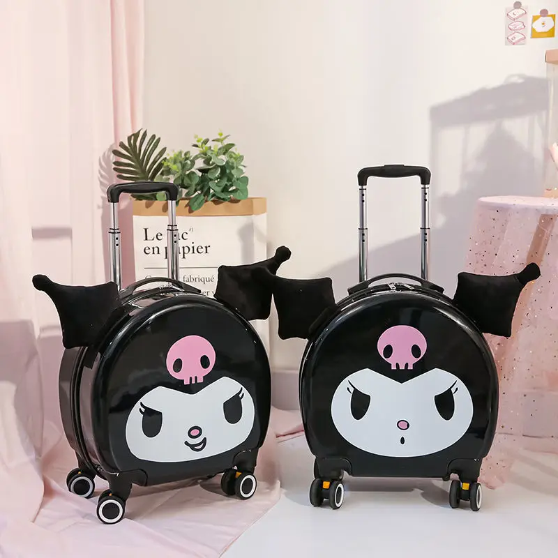 New Kuromi Suitcase Kawaii Sanrio Cinnamoroll Mymelody Cartoon Large