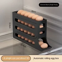 Refrigerator Egg Storage Box, 4 Tier Rolling Egg Holder Dispenser, Kitchen Automatic Scrolling Egg Holder Kitchen 1