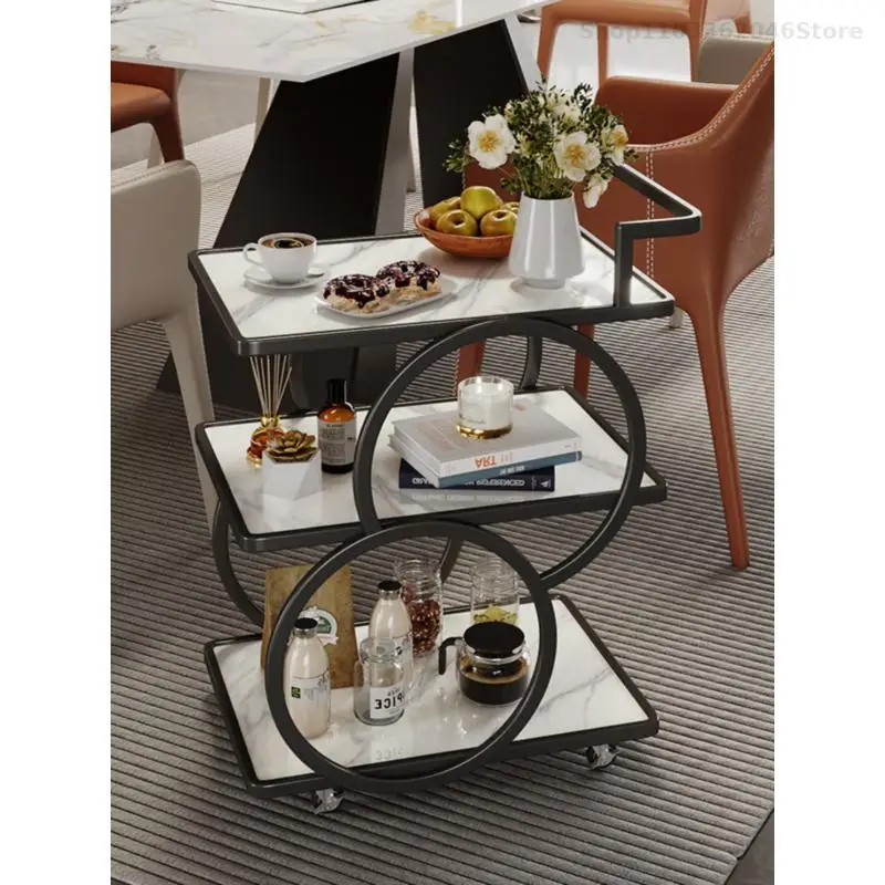 Food Truck Trolley Food Delivery Ins Hotel Wine Car Luxury Light Luxury Mobile Tea Cart Beverage Cake Trolley