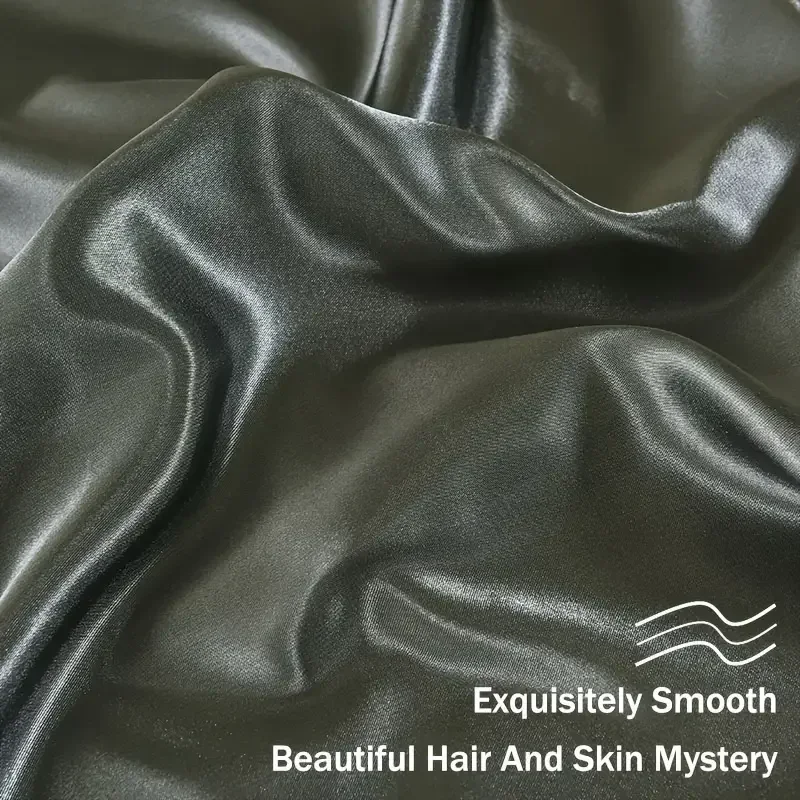 Set of 2 Luxurious Silk Satin Pillowcases - Camel, White, and Black Options