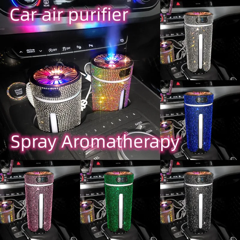 

Luxury Diamond Car Humidifier LED Light Car Diffuser Auto Air Purifier Aromatherapy Diffuser Air Freshener Car Accessories For