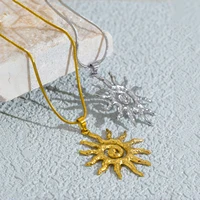 Spiral Sun Pendant Necklace for Women - 18K Gold Plated Hypoallergenic Stainless Steel, Daily Wear & Boho Gift Ideas Jewelry 5