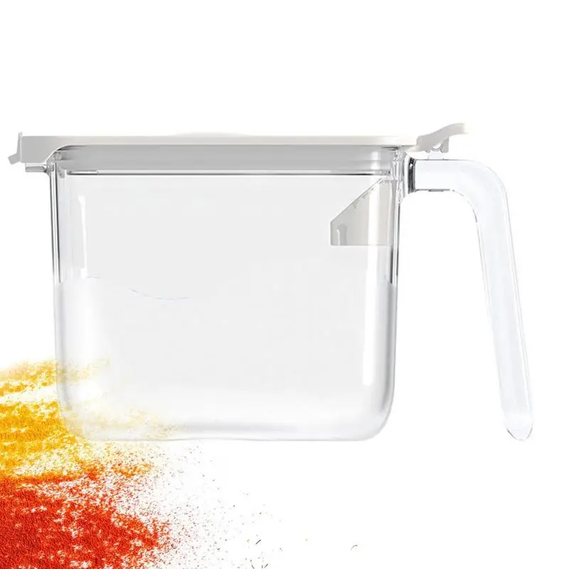 

Condiment Jar Spice Container Clear Good Sealing Seasoning Storage Container Spice Pots Condiment Jars With Cover & Spoon