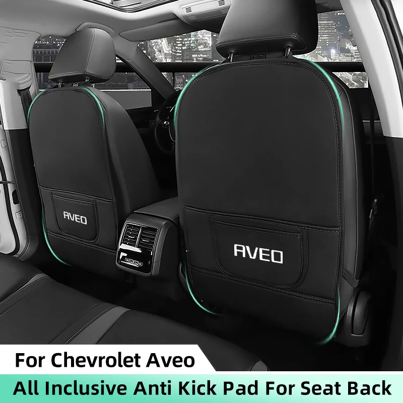 Car Anti-Kick Mats For Chevrolet Aveo T200 T250 T300 Auto Seat Back Protector Cover For Children Kids Back Row Anti-Dirty Pads