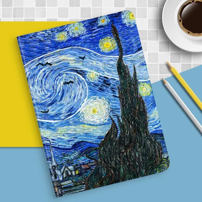 Cartoon Oil Painting Kids Tablet Cover