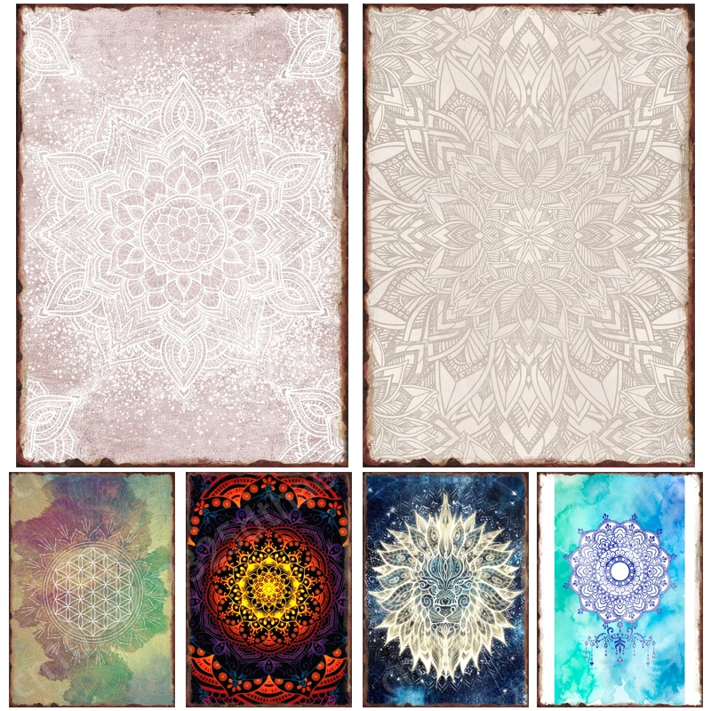 

Datura Metal Tin Sign Home Hallway Living Room Bedroom Wall Decor Vintage Painting Plaque Yoga Meditation Decoration Posters