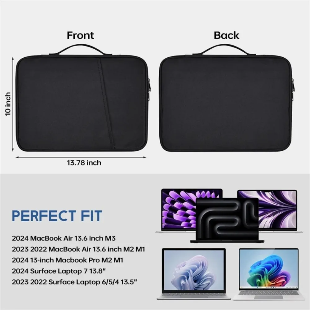 Laptop Bag for 11-13 Inch Protective Tablet Sleeve Case Padded Carrying Case Fit for iPad Macbook Xiaomi ASUS HUAWEI Lenovo - 2