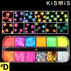 Fluorescent Butterfly Nail Art Glitter: 3D Colorful Sequin Flakes (D)