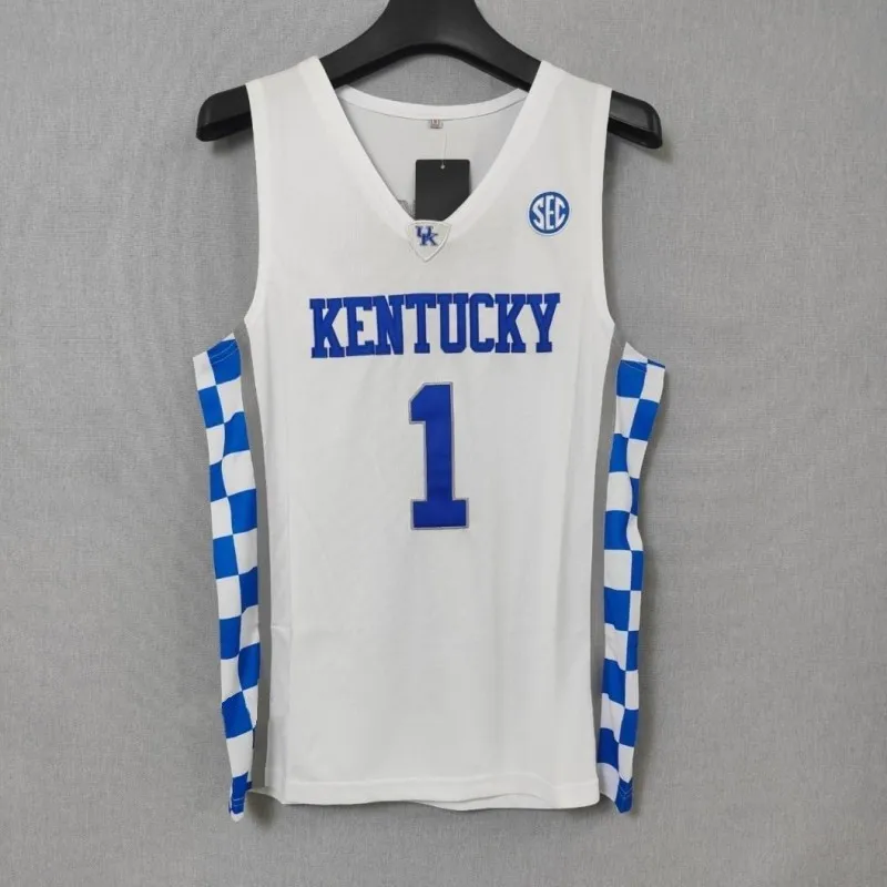 Basketball Jersey Men Oversize 1 Booker University Kentucky Embroidery Breathable Sportswear basketball jerseys