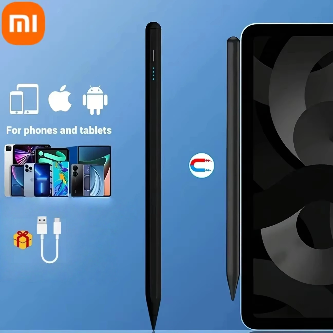 Xiaomi Universal Stylus Pen 1.5mm Fine Tip No Lag Palm Rejection Rechargeable For iPad Tablet Android Best For Drawing Notes HOT