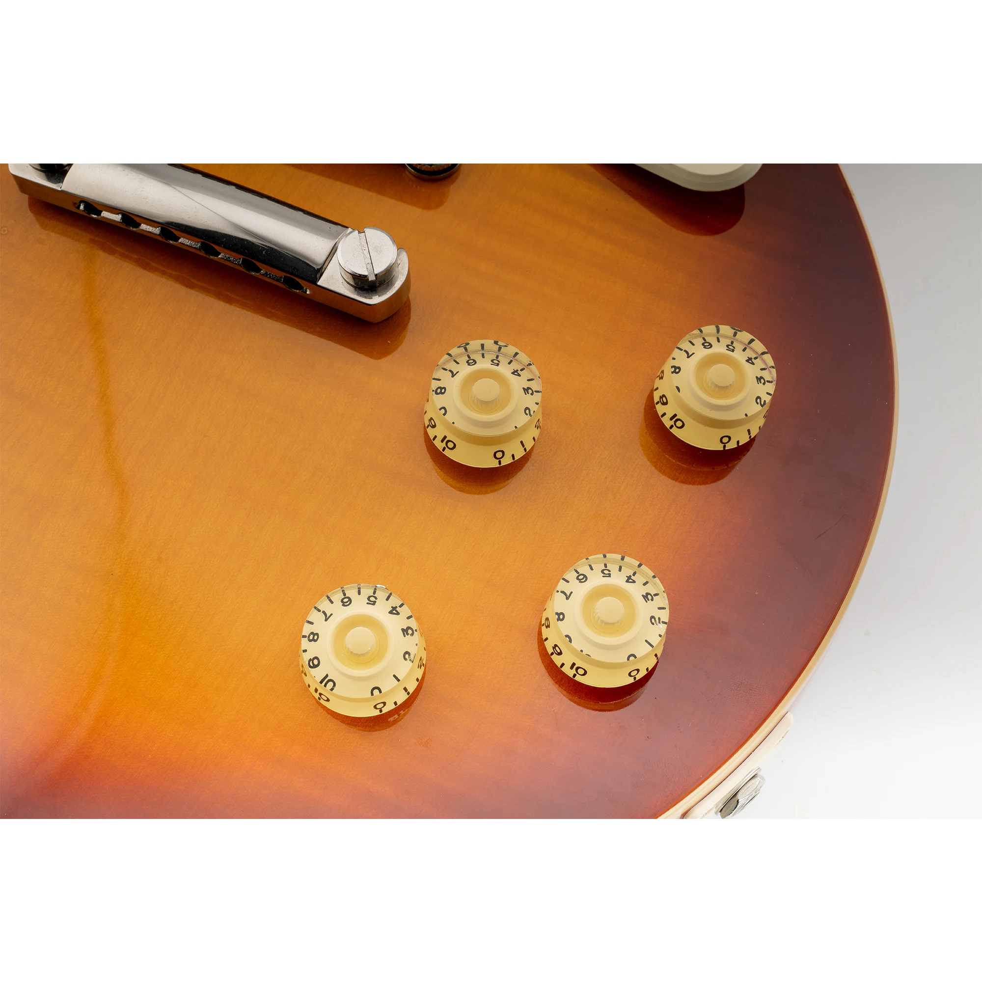 Musiclily Pro Metric Coarse 18-Spline Gitarrenknöpfe Tone Volume Speed Control Knöpfe für Epiphone Les Paul SG Gitarre (4er-Set) – Detail 17