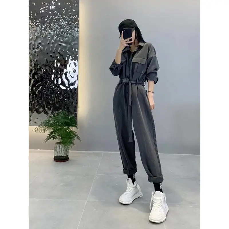 Fashion Korean Women Jumpsuits Korean Long Loose Jumpsuits Women