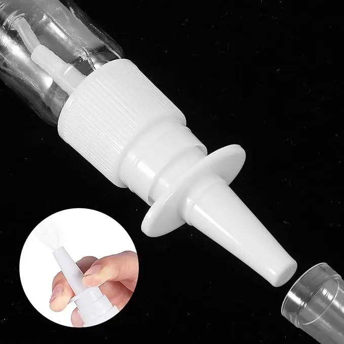 5PCS 10ml-60ml Empty Plastic Nasal Spray Bottles Pump Sprayer Mist Refillable For Medical Packaging