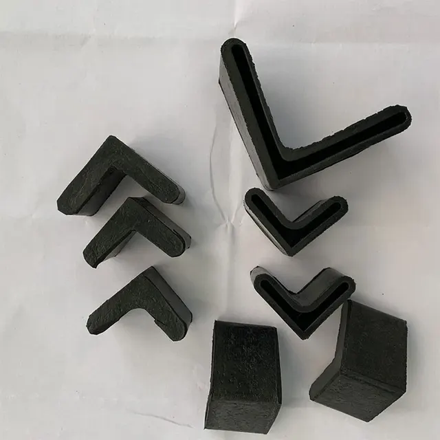 1/4pcs L-shaped Rubber Foot Cover Triangle Angle Iron Foot Pad Non-Slip Shelf Table Chair Furniture Feet Leg Pad Floor Protector 3